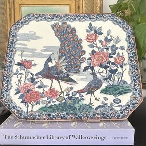 Vintage Imperial Imari Peacock Platter